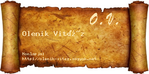 Olenik Vitéz névjegykártya